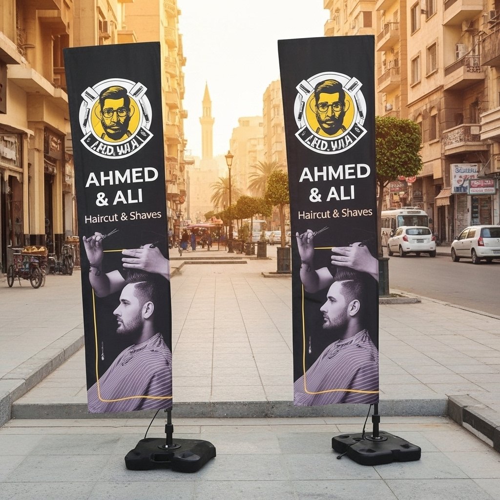 علم مستطيل - كامل بالاستاند