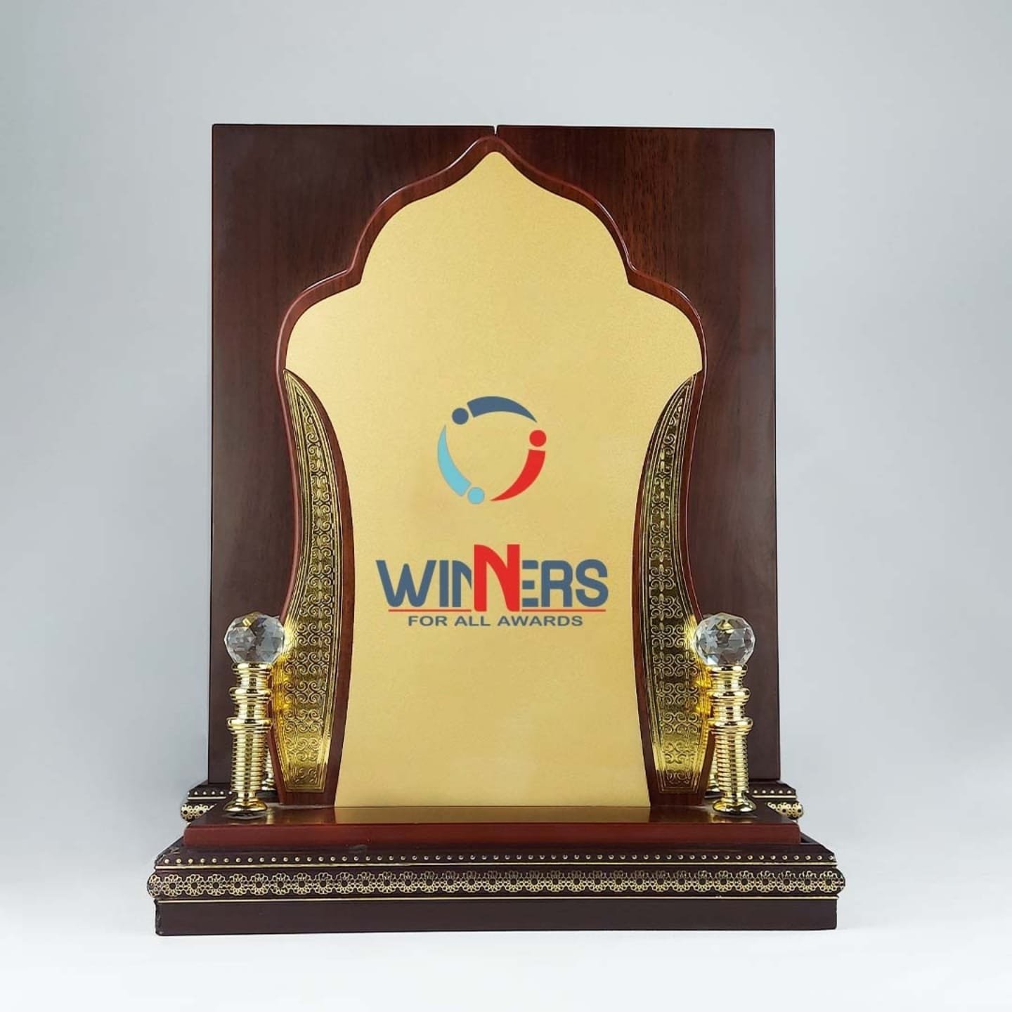 درع خشب مدرج اسلامي دولاب خشب بني XXL